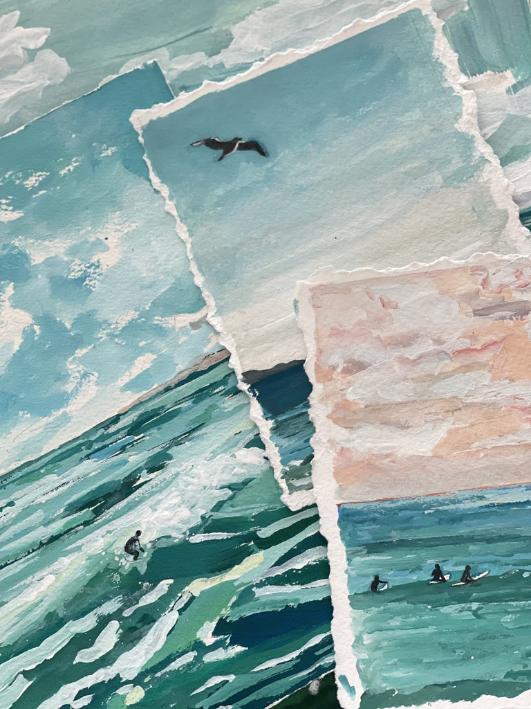 Free as A…: Small Acrylic Seascape Painting