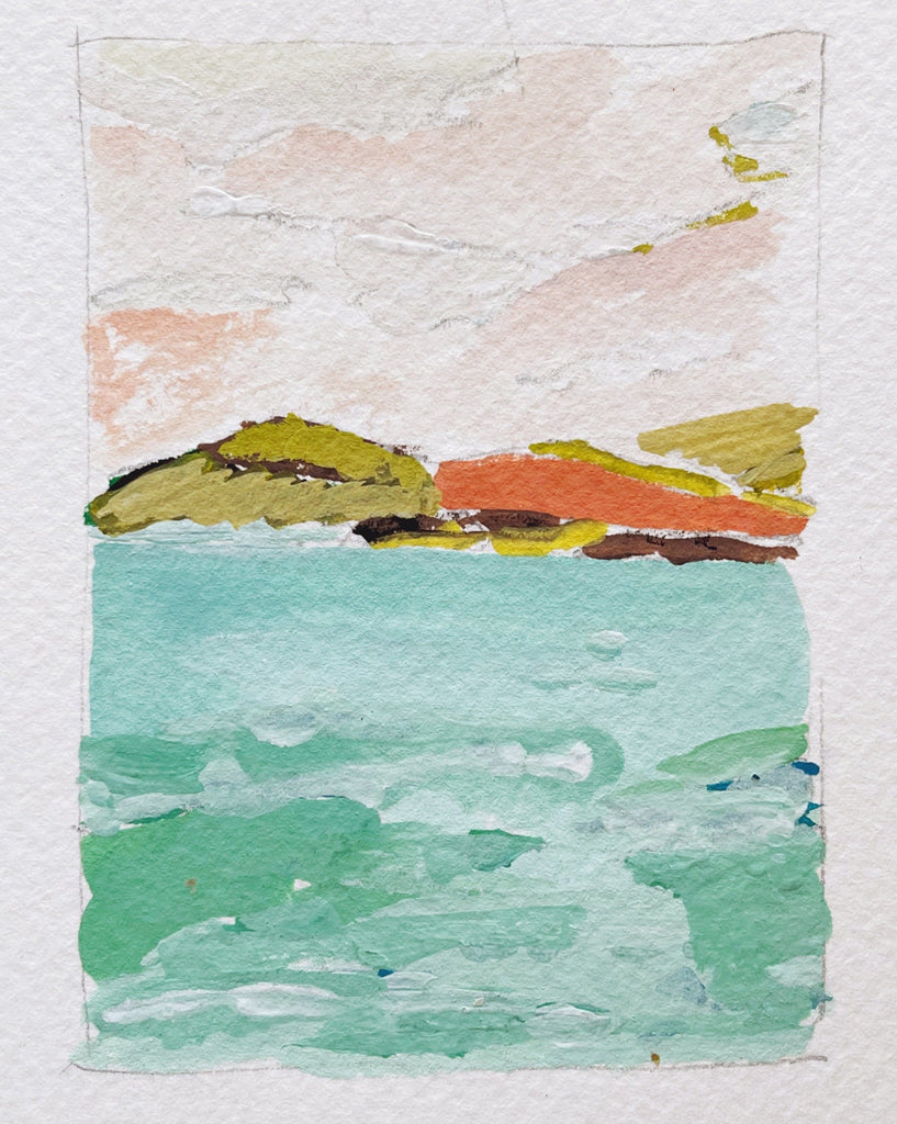 Views at La Paz: Tiny Seascape Painting