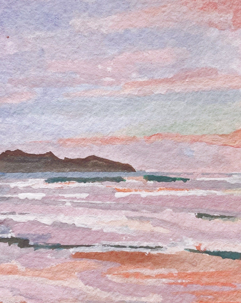 Nicoya Sunset: Tiny Seascape Painting